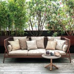 Ghế sofa 3 chỗ thư giãn ngoài trời kết hợp phòng khách thiết kế mềm mại