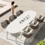 4 ghế đơn kết hợp bàn dài 180cm bằng đá phiến