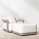 Ghế sofa đơn gỗ tếch chống ăn mòn