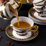 Bộ ấm tách trà-cafe Matula vàng