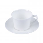 Bộ đĩa + tách trà sứ trắng cao cấp