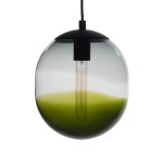 Đèn thả thủy tinh Lantern Ball Grey & Olive Green